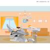 Dental chair with grey color with economic type for dental clinic