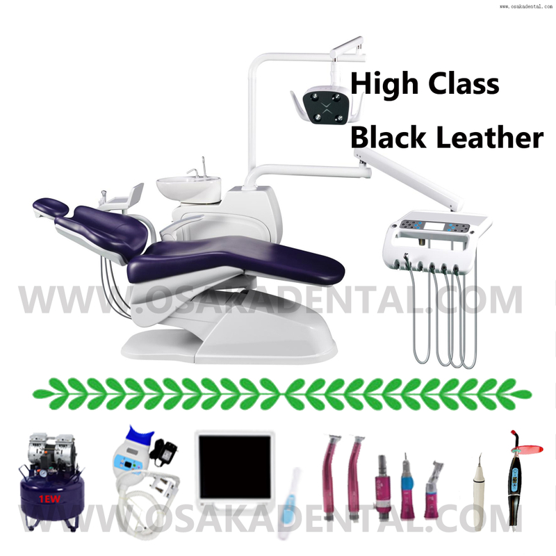 High class purple colour dental chair from OSAKA dental chair unit with dental whitening machine and dental algiante