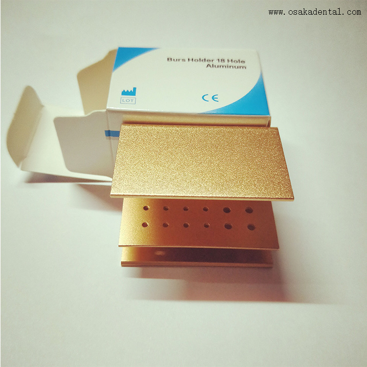 Dental 18 Holes Burs Holder Suitable For 12 FG Burs And 6 RA Burs