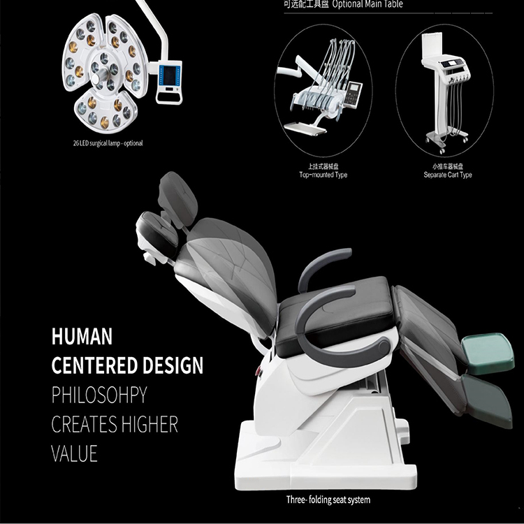 Three-Folding Patient Comfortable Seat Dental Chair Unit