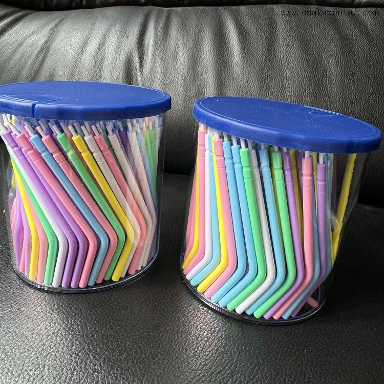 Dental Disposable Colorful Syringe Tips Bottle Package