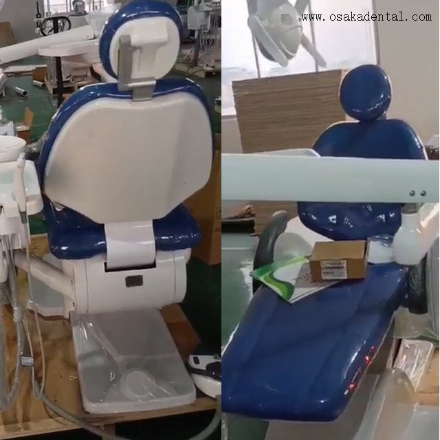 Ergonomic Dental Patient Chair - Soft Leather & Adjustable LED Lighting for Optimal Comfort