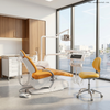 High class dental chair unit with touch screen instrument tray