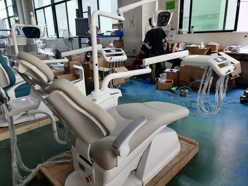 Ergonomic Adjustable Dental Chair with LED Light & Hydraulic System