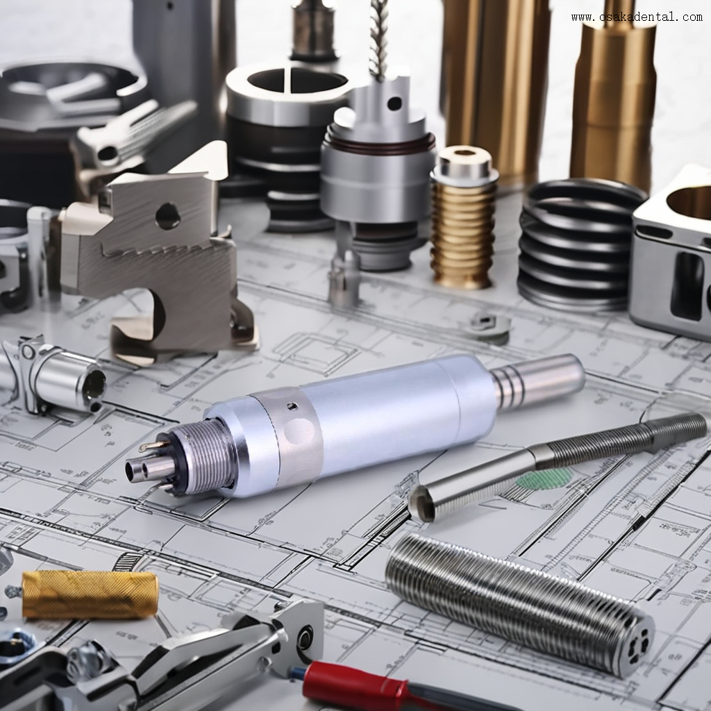 Dental Air motor with fiber optical 6 holes