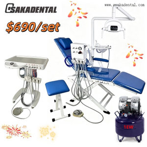Portable Dental Unit with Air Compressor And Mobile Tool Cart