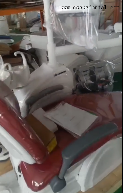 Adjustable LED dental chair with anti-microbial upholstery for clinical hygiene