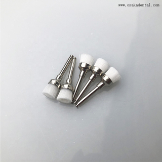 Dental Latch Style Flat White Bristle Prophy Brush