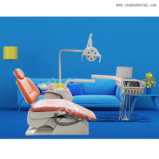 Soft leather Dental chair with touch system instrument tray