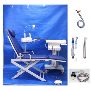 Portable Dental Chair Unit with Mobile Tray and Handpiece