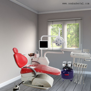 Dental Chair with Oral Camera And 17inches Monitor Red color chair