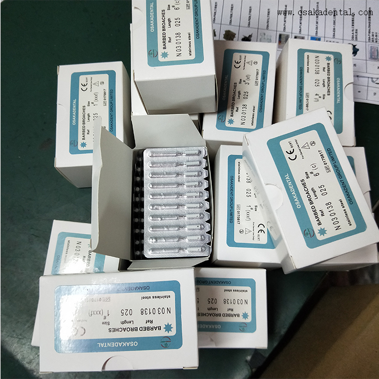 Dental Root Canal Barbed Broaches Endodontic File 