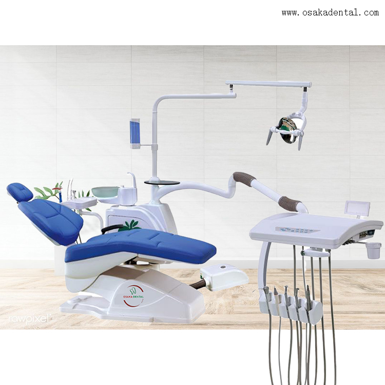 OSA-1-68B Dental chair unit with blue colour and strong arm