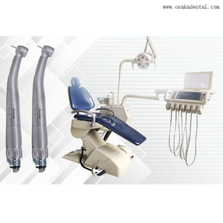 Blue Color Dental Chair with Touch System And Good Quality Dental Handpiece