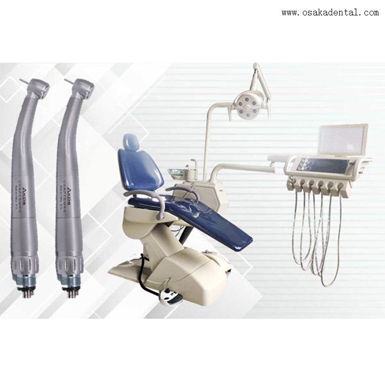 Blue Color Dental Chair with Touch System And Good Quality Dental Handpiece