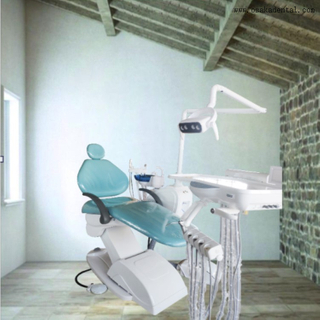 Dental chair with LED lamp// economic dental chair