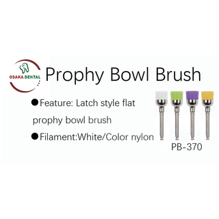 Latch Style Flat Bowl Nylon Prophy Brush PB370