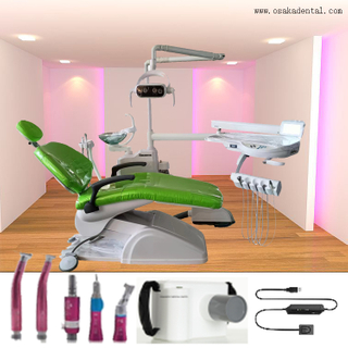 Dental chair with dental handpiece and dental x ray machine and dental sensor
