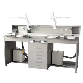 Stainless Steel Cabinet Dental Workstation for Two Person Dental Lab Equipment