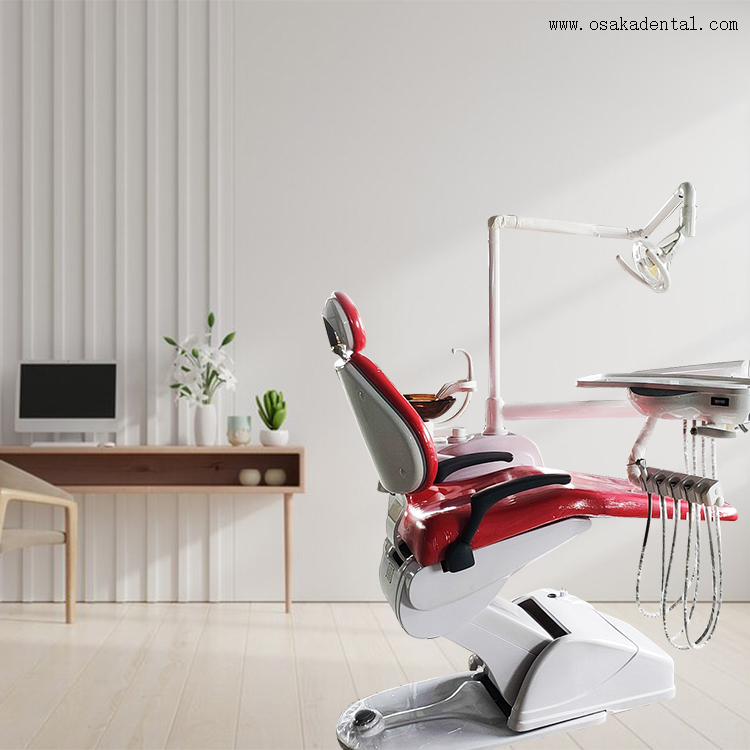Red colour dental chair for simple clinic /economic dental chair