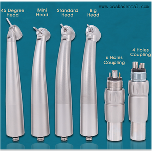 Fiber Optic High Speed Dental Handpiece with 4 Holes Or 6 Holes Coupling
