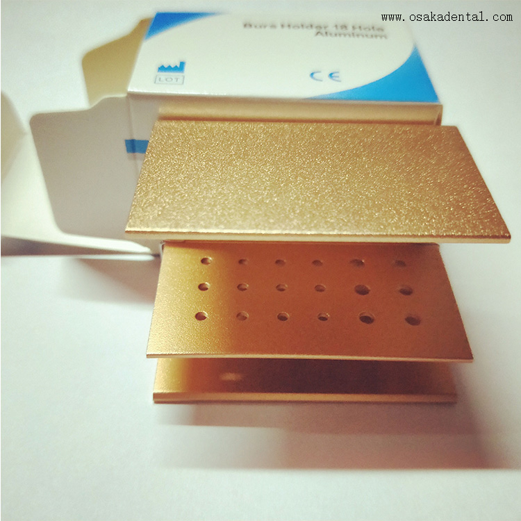 Dental 18 Holes Burs Holder Suitable For 12 FG Burs And 6 RA Burs