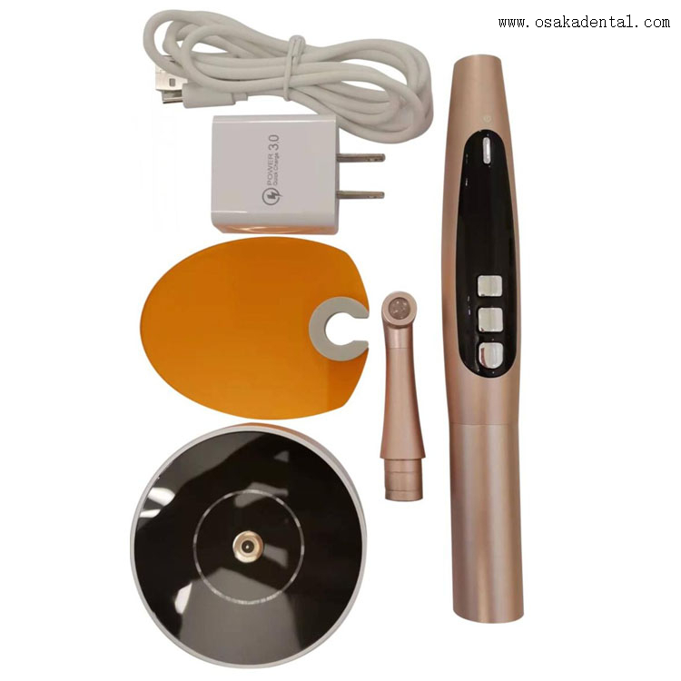 Dental one second curing light with metal head