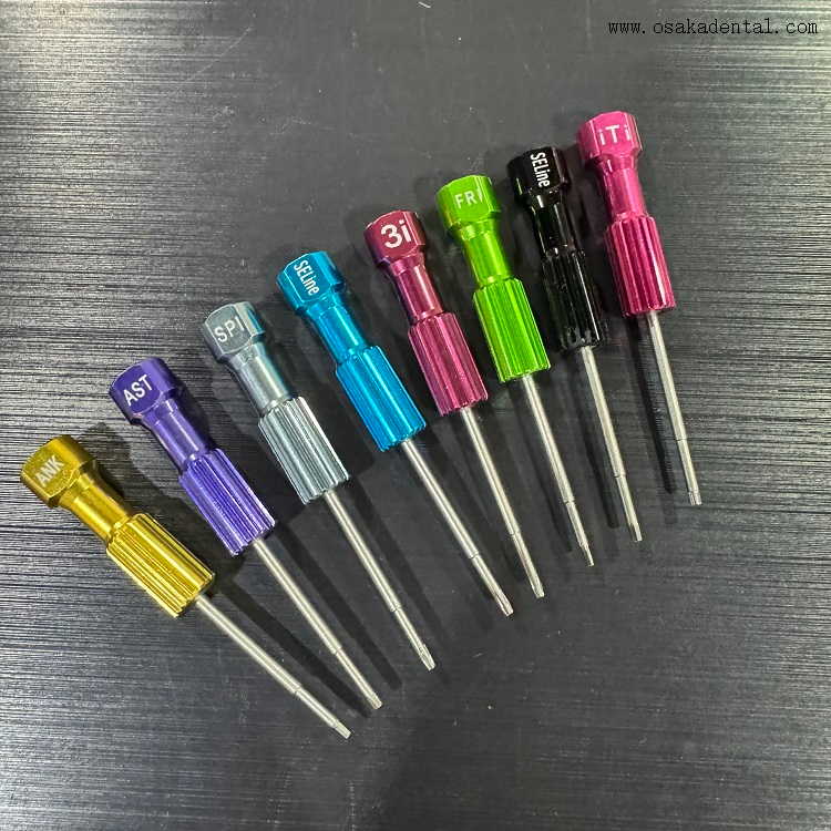 Dental Implant Screwdrivers Colorful