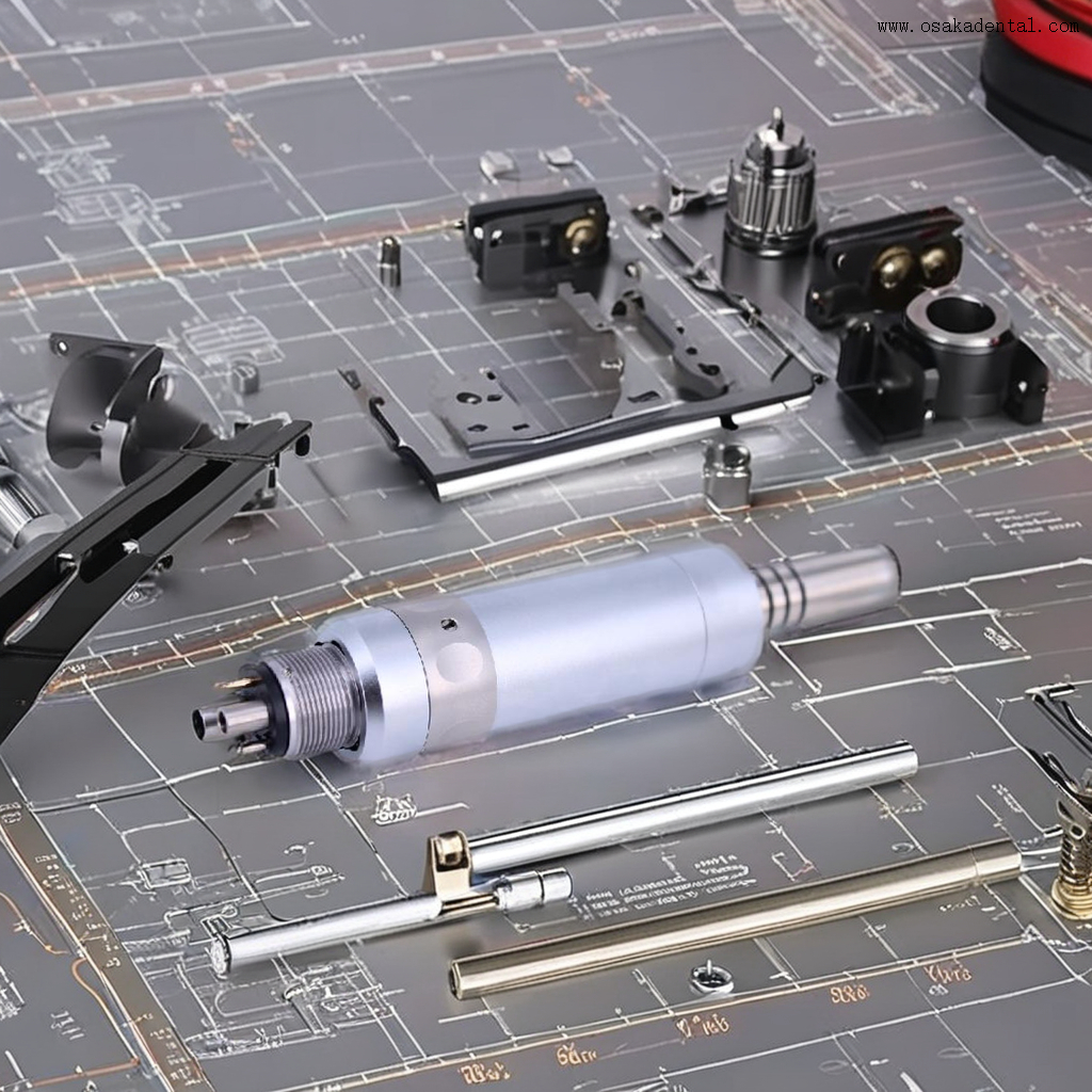 Dental Air motor with fiber optical 6 holes