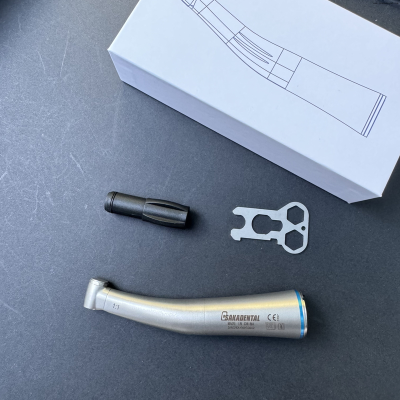 Dental 1:1 Fiber Optic Contra Angle for RA Burs Or FG Burs