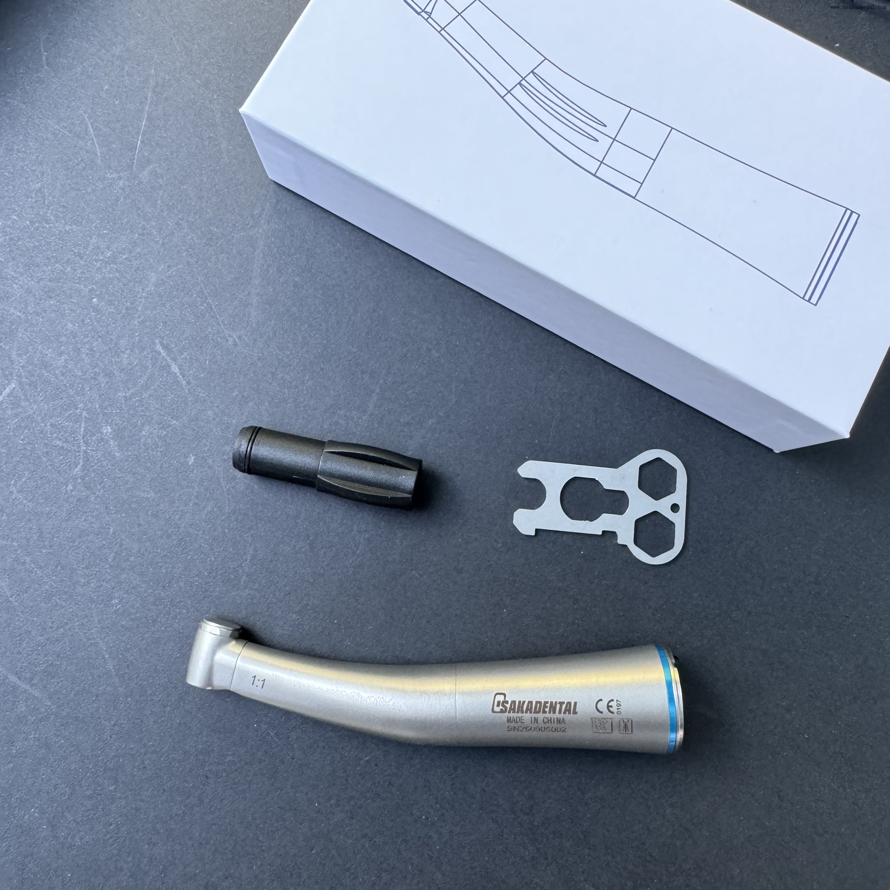 Dental 1:1 Fiber Optic Contra Angle for RA Burs Or FG Burs