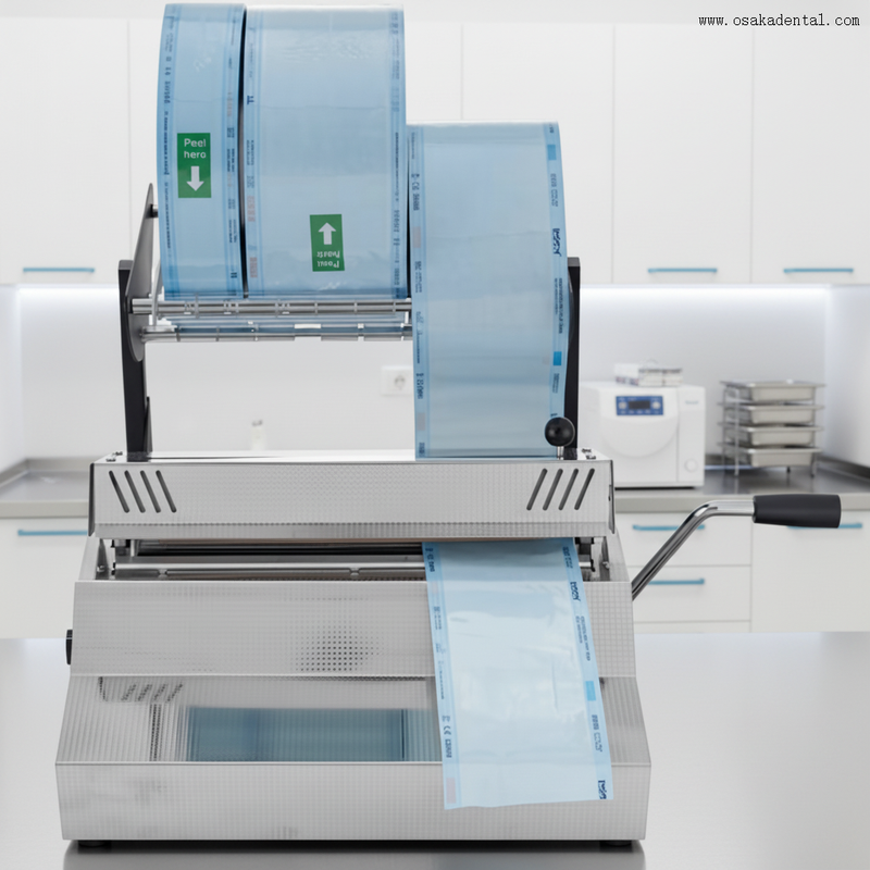 Dental Autoclave Sterilization Pouch Roll Sealer Dental Seal Pouch Sealing Machine Sealing Machine for Dental Clinic