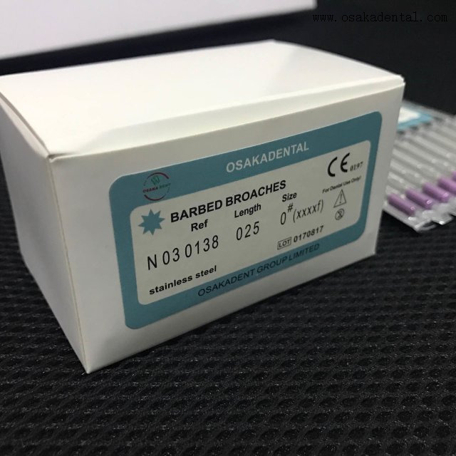Dental Endodontic File Dental Barbed Broaches for Root Canal Cleaning