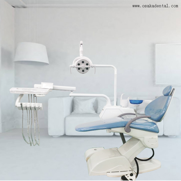 Left handed user Dental chair with Blue color