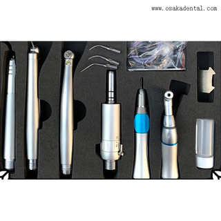 Dental high speed handpiece and low speed handpiece set dental handpiece set with air scaler