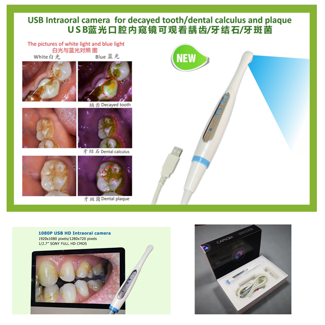 New USB White and Blue Dental Intraoral Camera 
