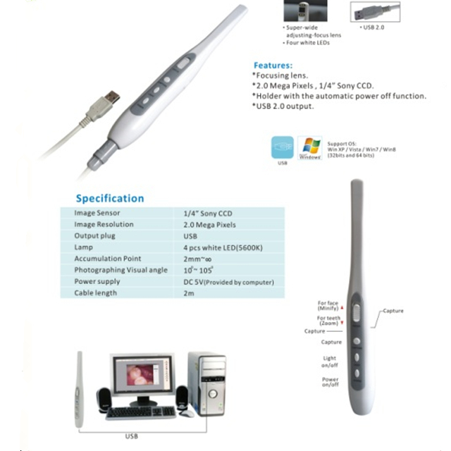 Focusing Lens UBS Dental Intraoral Camera
