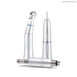 Self-light Push Button Low Speed Handpiece Set Internal Water Spray A+quality Low Speed Handpiece Air Motor Contra Angle Straight Handpiece Set