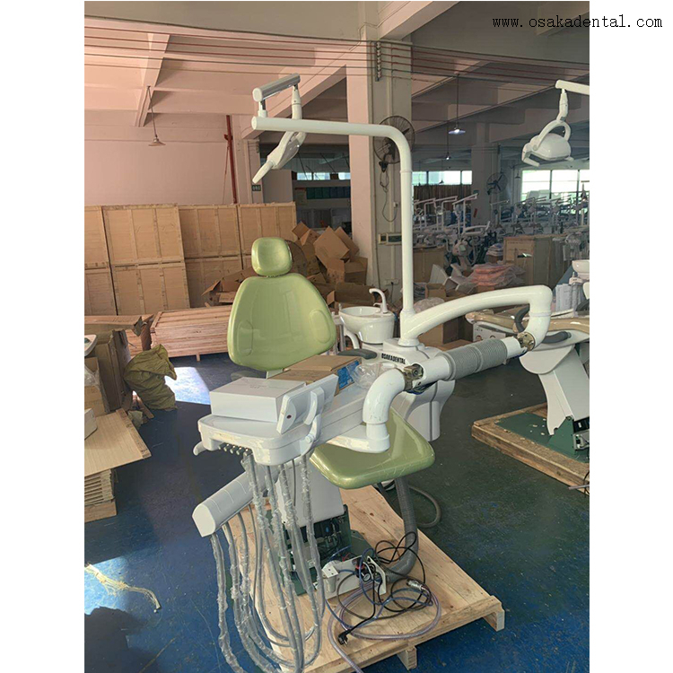 Dental chair for dental office with LED curing light