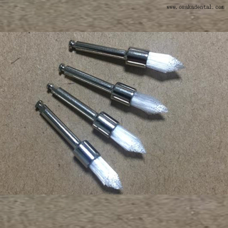 PB-340 white nylon dental Latch style flat prophy brush