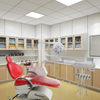 Red and Stable Dental Chair Unit for Dental Clinic