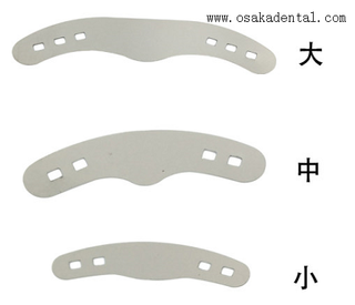 Matrix bands with hole for dental treatment and for dental handpiece