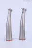 Mini Dental 1:5 Increasing Speed Push Button Titanium Contra Angle Fiber Optic Lighting