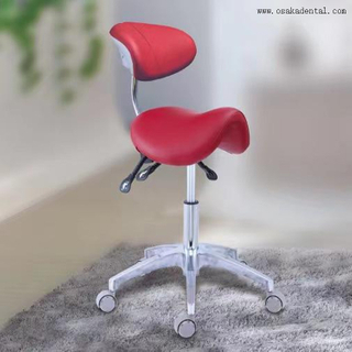 Saddle Type Dental Chair Stool with PU Wheel