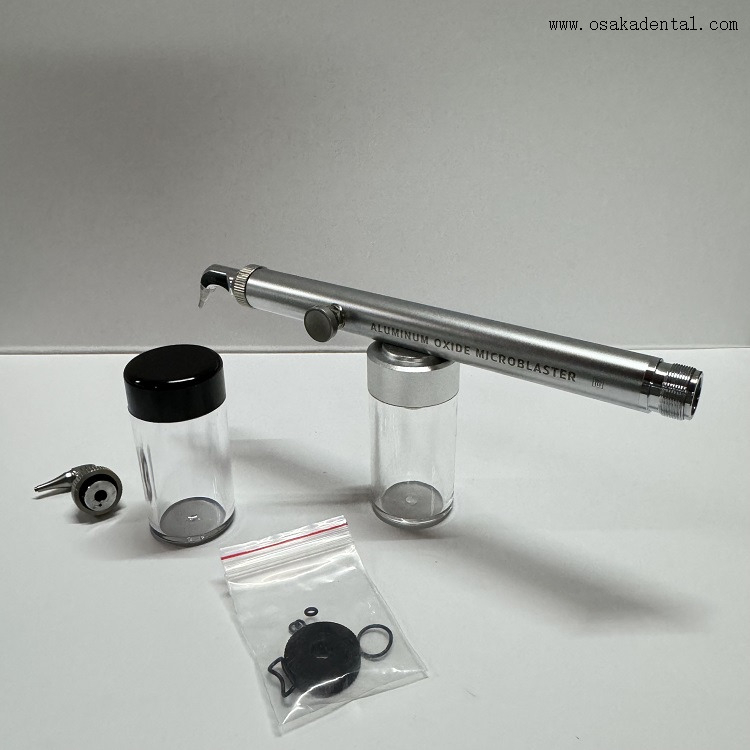 Dental Aluminum Oxide Air Abrasion Master with Brass Handle, Tungsten Steel Nozzle, with Two Nozzles, with Water Cooling OSA-F298-A8