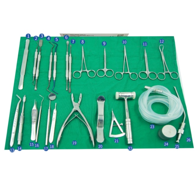 Dental Instrument for Dental Implant 26 Pcs Set
