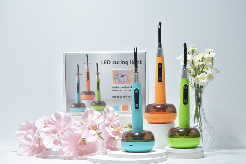 Colorful rainbow Dental curing light with caries detection funtion