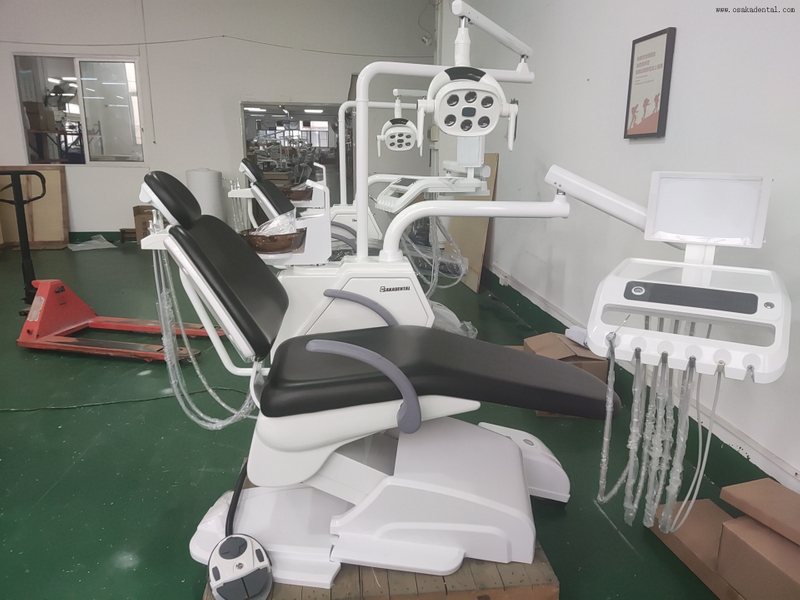 High-Quality Dental Chair with Advanced LED Light and Multi-Functional Foot Pedal