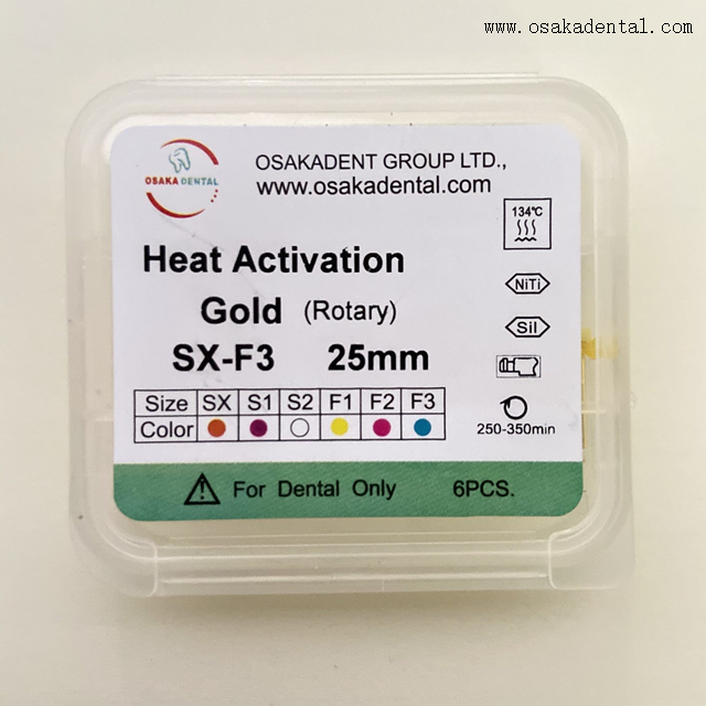Dental Heat Activation Gold Nit Rotary Endodontic File