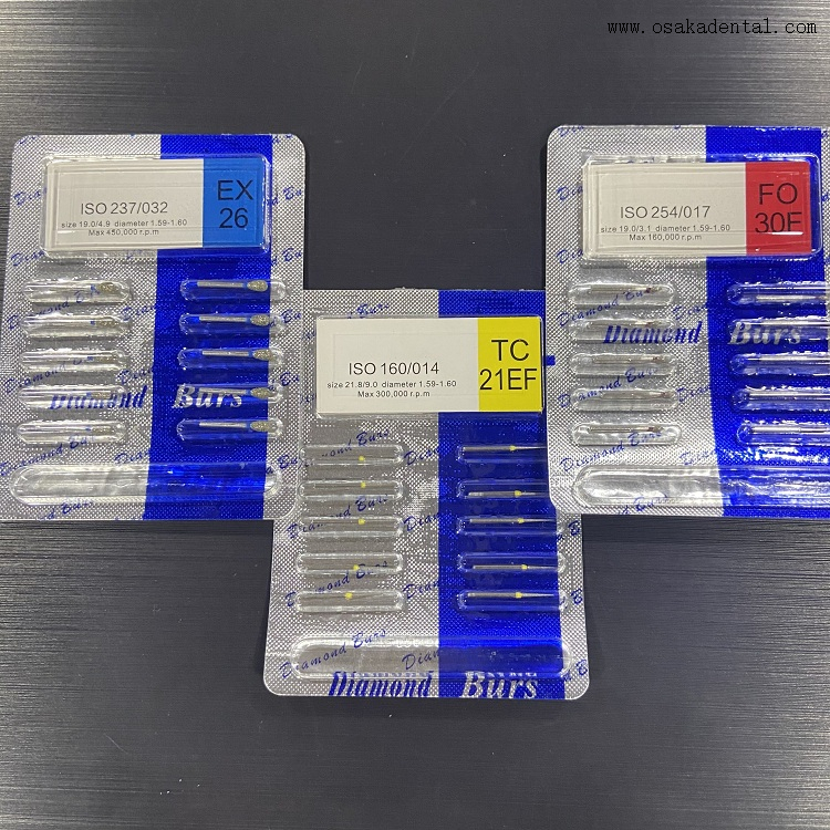 Neutral Packing High Speed Dental Diamond Bur Blister Packing OSA-F656- T1